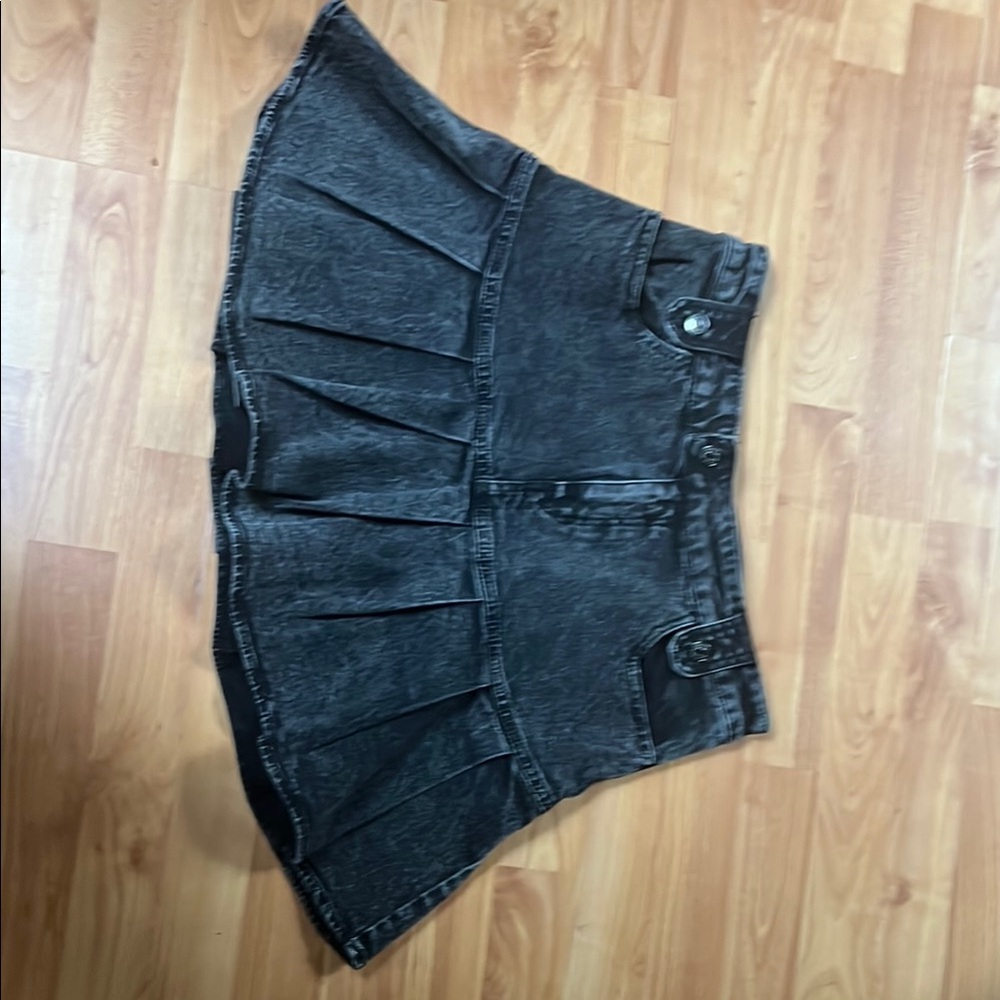 Wild Fable Black Pleated Skater Skirt